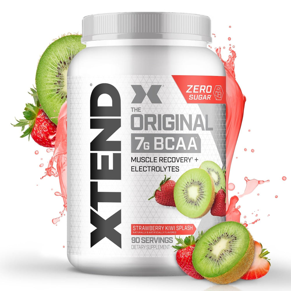 Xtend Original BCAA bottle front highlights the sugar-free recovery formula.