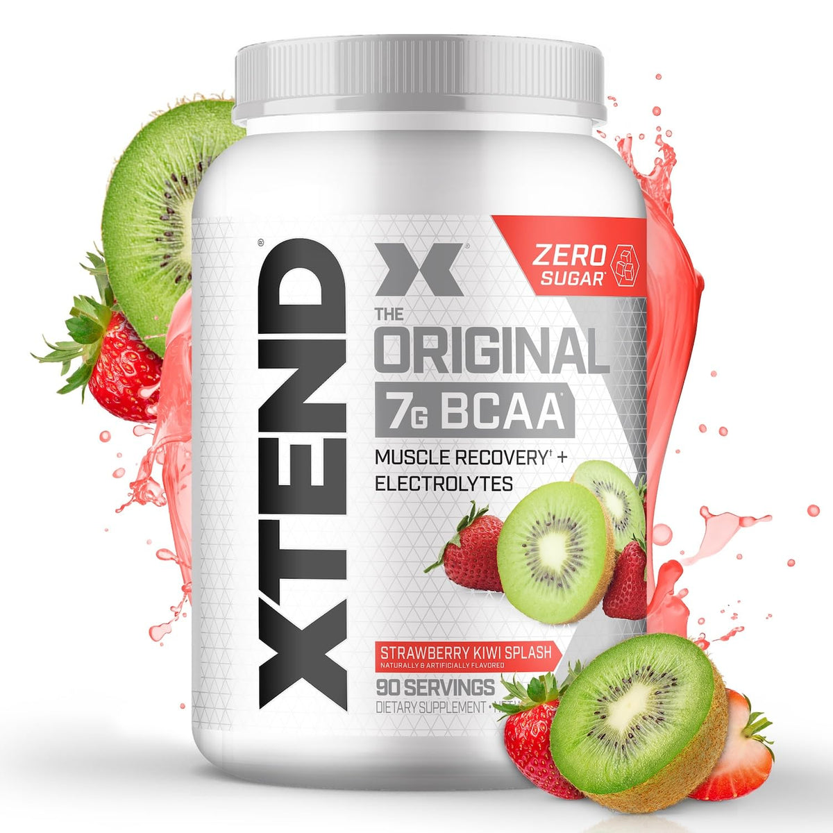 Xtend Original BCAA bottle front highlights the sugar-free recovery formula.