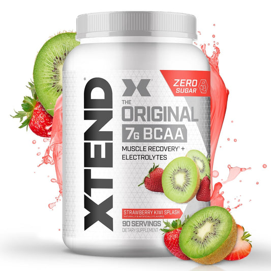 Xtend Original BCAA bottle front highlights the sugar-free recovery formula.