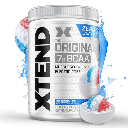 Xtend Original BCAA bottle in Freedom Ice flavor supports hydration and recovery