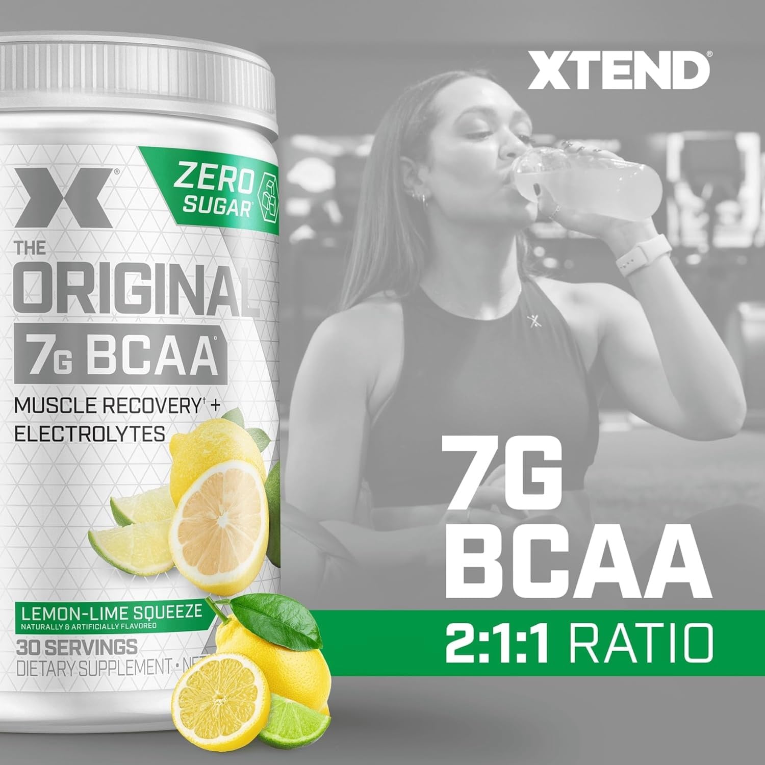 Xtend Original BCAA powder dissolving in water for quick intra workout refreshment.