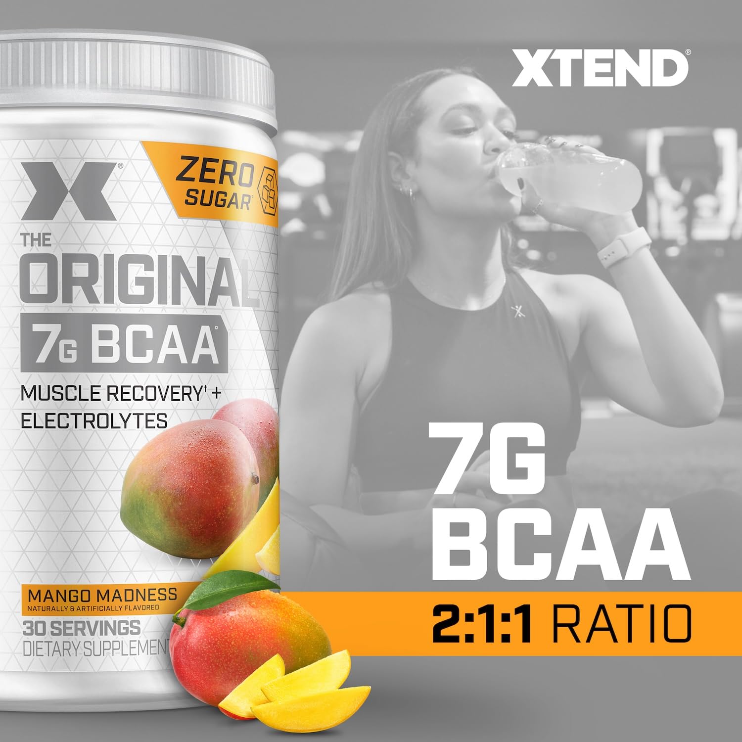 Xtend Original BCAA powder glass ready-to-mix hydration during training