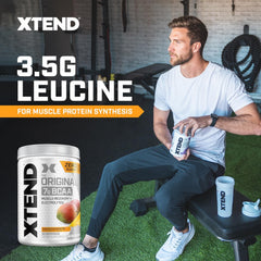 Xtend Original BCAA powder label displaying electrolytes and ingredients