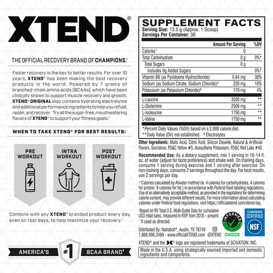 Xtend Original BCAA powder scoop with 7g BCAA serving
