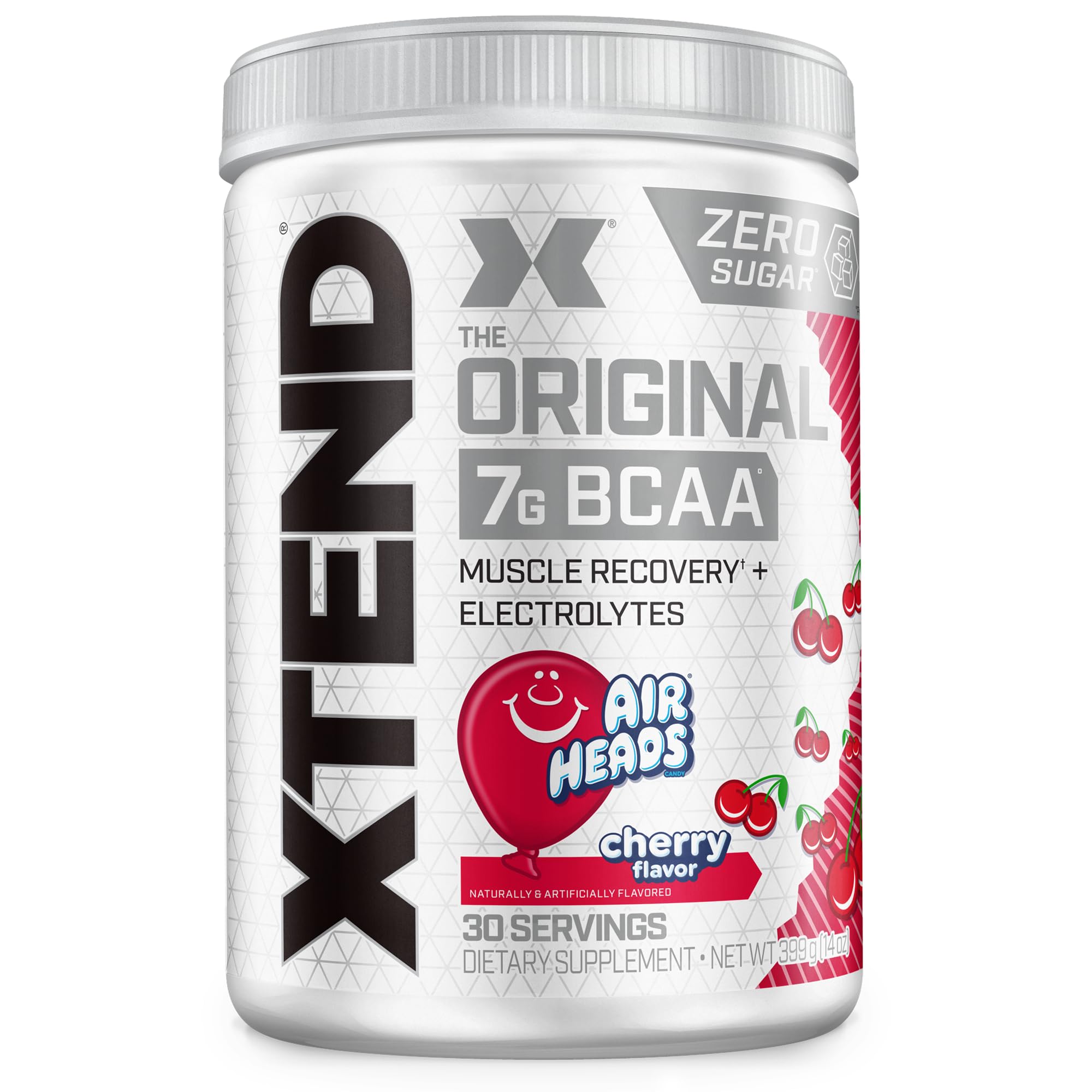 Xtend Original BCAA powder tub showcasing the formula for muscle recovery benefits