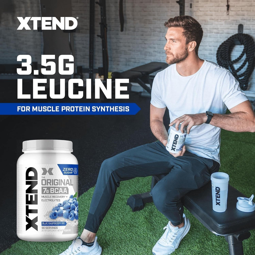 Dissolving Xtend powder in water shows a sugar-free refreshment