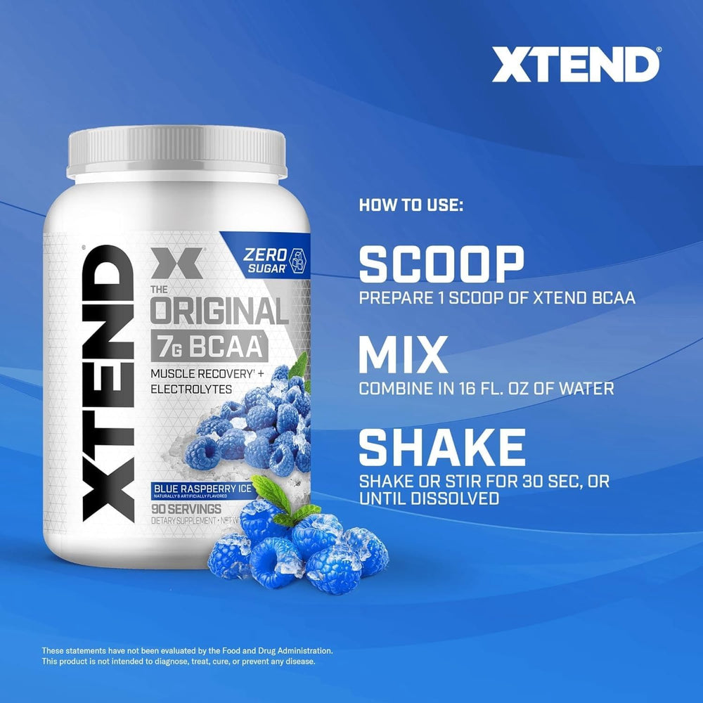 Close-up of Xtend label signals trusted, third-party tested purity