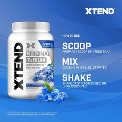 Close-up of Xtend label signals trusted, third-party tested purity