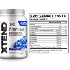 Xtend BCAA scoop showing 7g BCAAs per serving