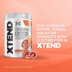 Italian Blood Orange flavor Xtend bottle ready for training and hydration