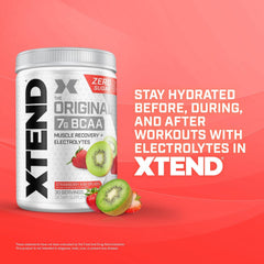 Xtend Original glass with poured Strawberry Kiwi Splash, refreshing during cooldown.