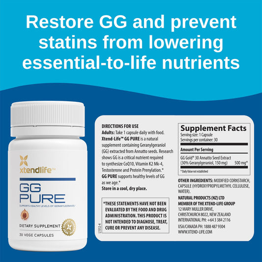 Xtendlife GG Pure capsule closeup shows convenient daily dosing.