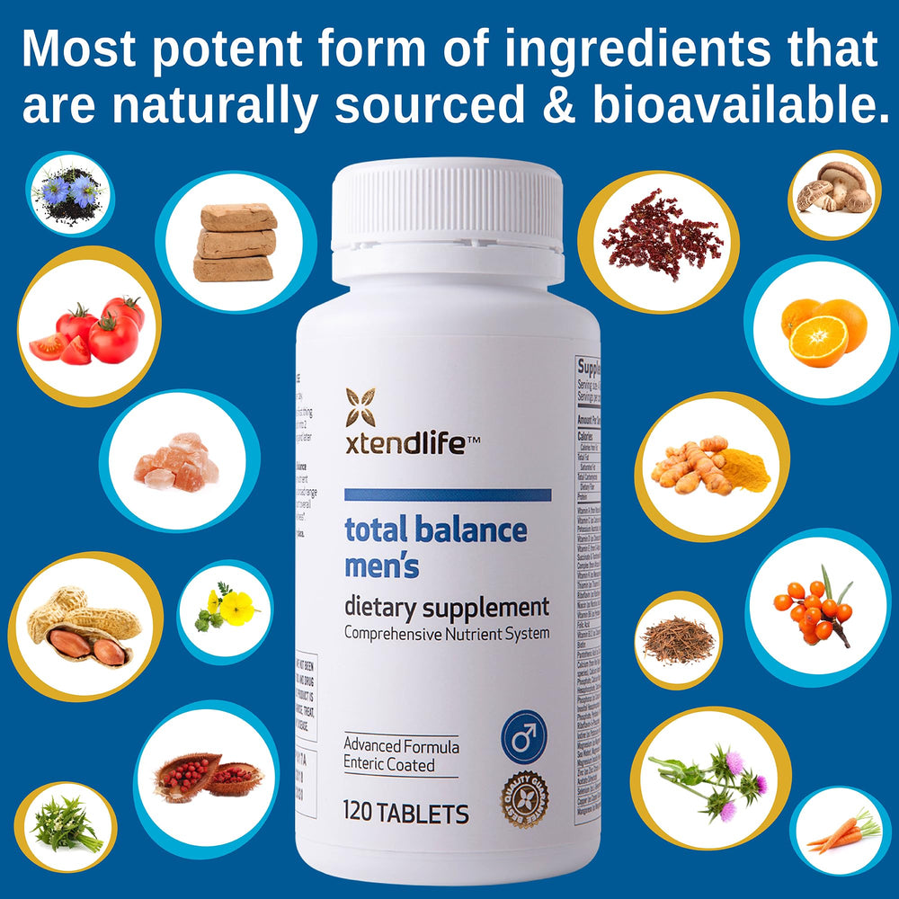 Xtendlife Total Balance certifications badge on box highlighting quality assurance