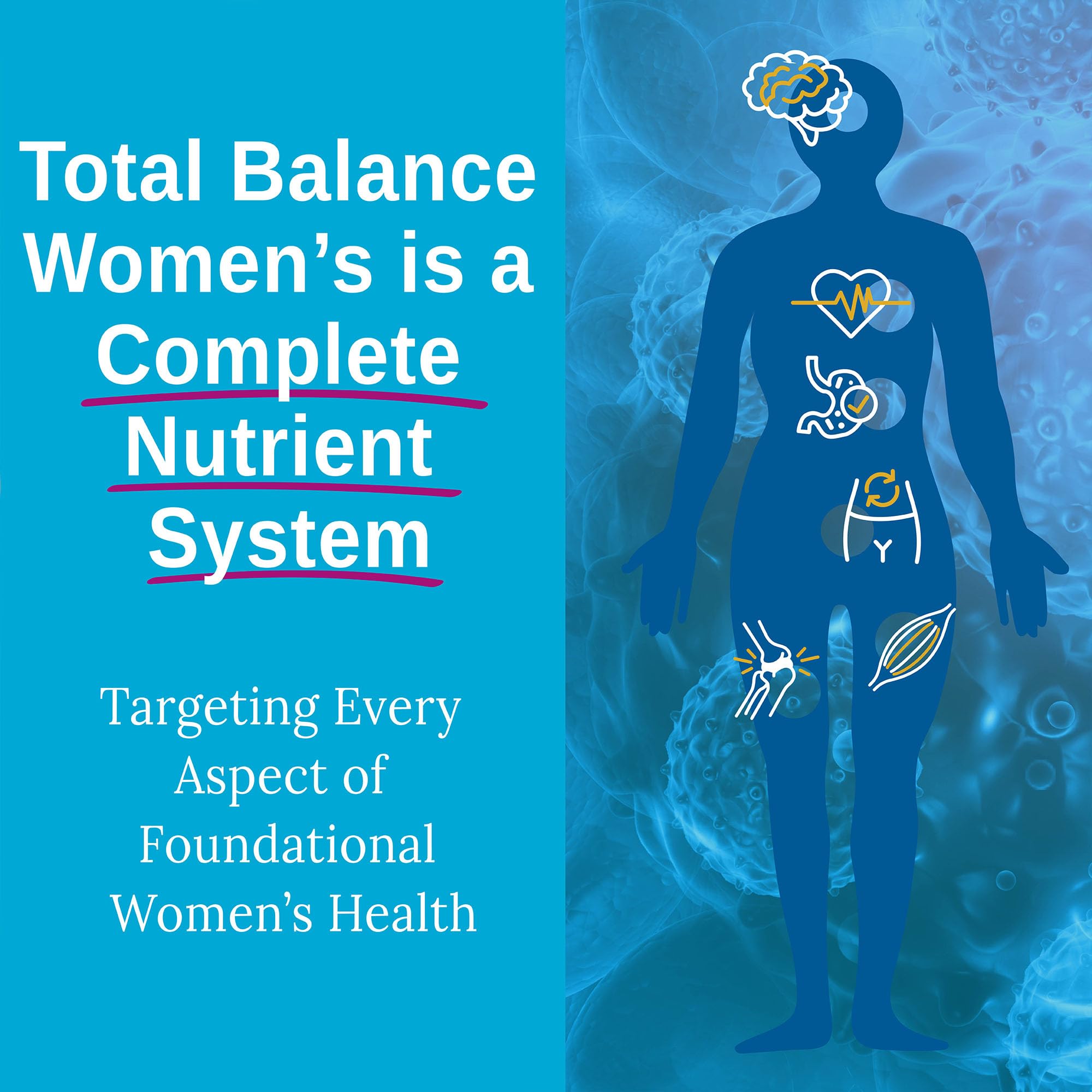 Xtendlife Total Balance daily-use image implies convenient routine for busy women