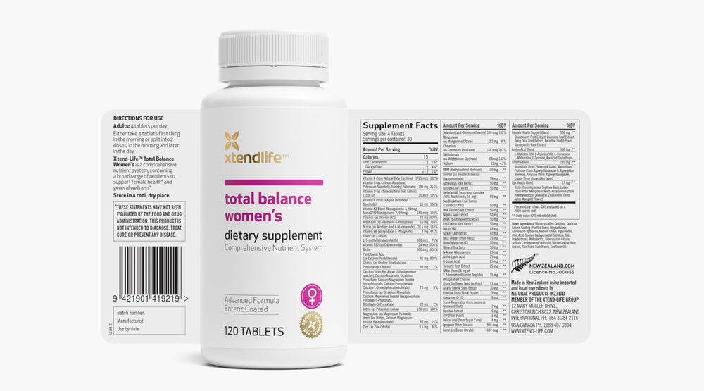 Xtendlife Total Balance 30-day supply supports steady daily wellness.