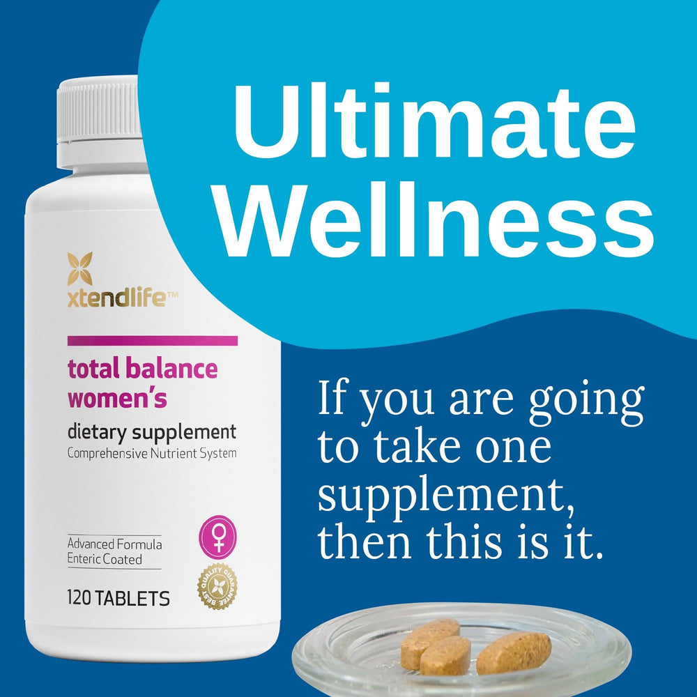 Xtendlife Total Balance bottle open highlights easy access for your daily routine.