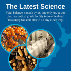 Xtendlife Total Balance packaging emphasizes heart, brain, and digestive health benefits.
