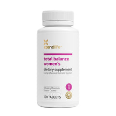 Xtendlife Total Balance packaging shows a complete nutrient profile for daily wellness.