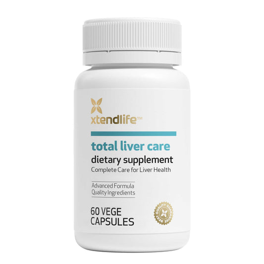 Xtendlife Total Liver Care bottle front showing the product name for liver support
