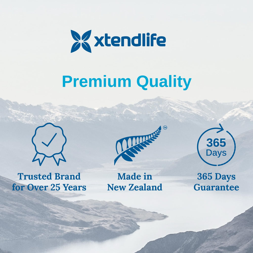 Xtendlife Total Liver Care packaging with ISO GMP and FDA badges conveys quality