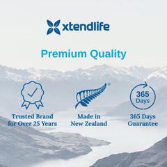 Xtendlife Total Liver Care packaging with ISO GMP and FDA badges conveys quality