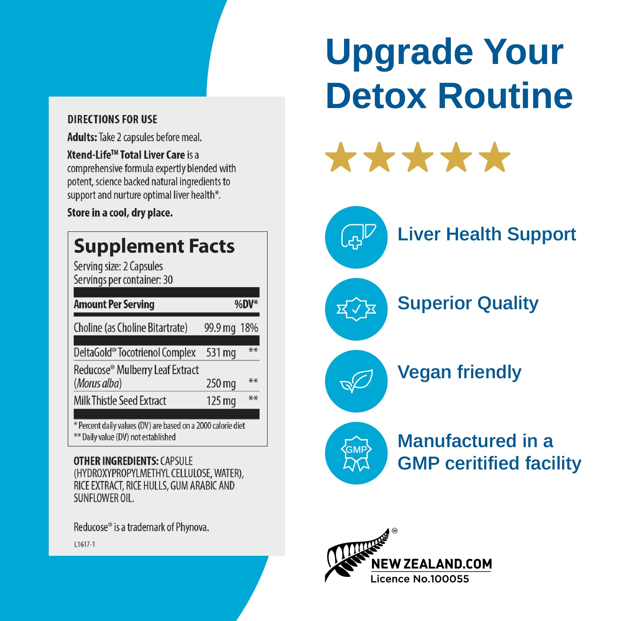 Xtendlife Total Liver Care vegan formulation product image emphasizes plant-based wellness