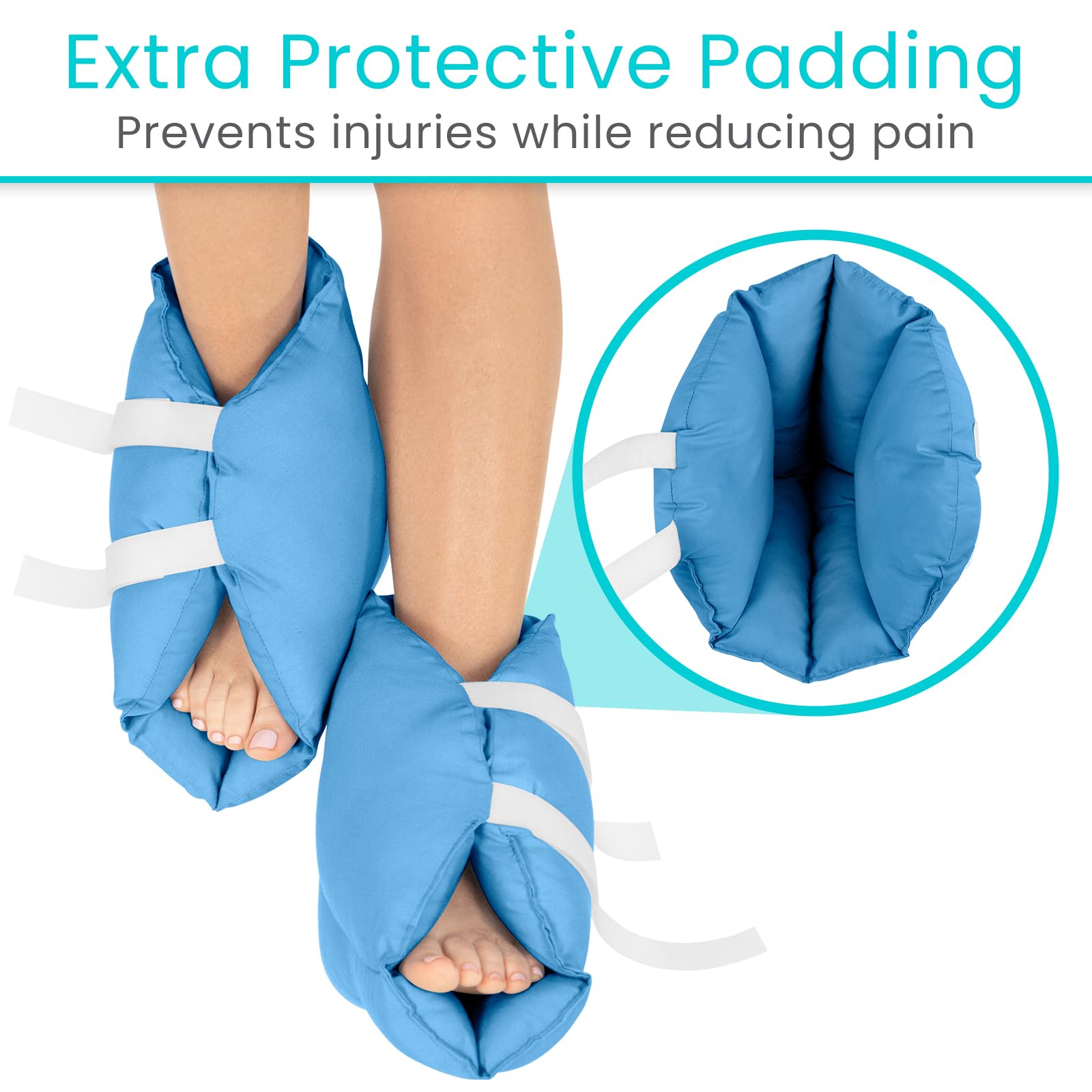 Xtra-Comfort heel pillows ideal for bed rest and extended sitting.