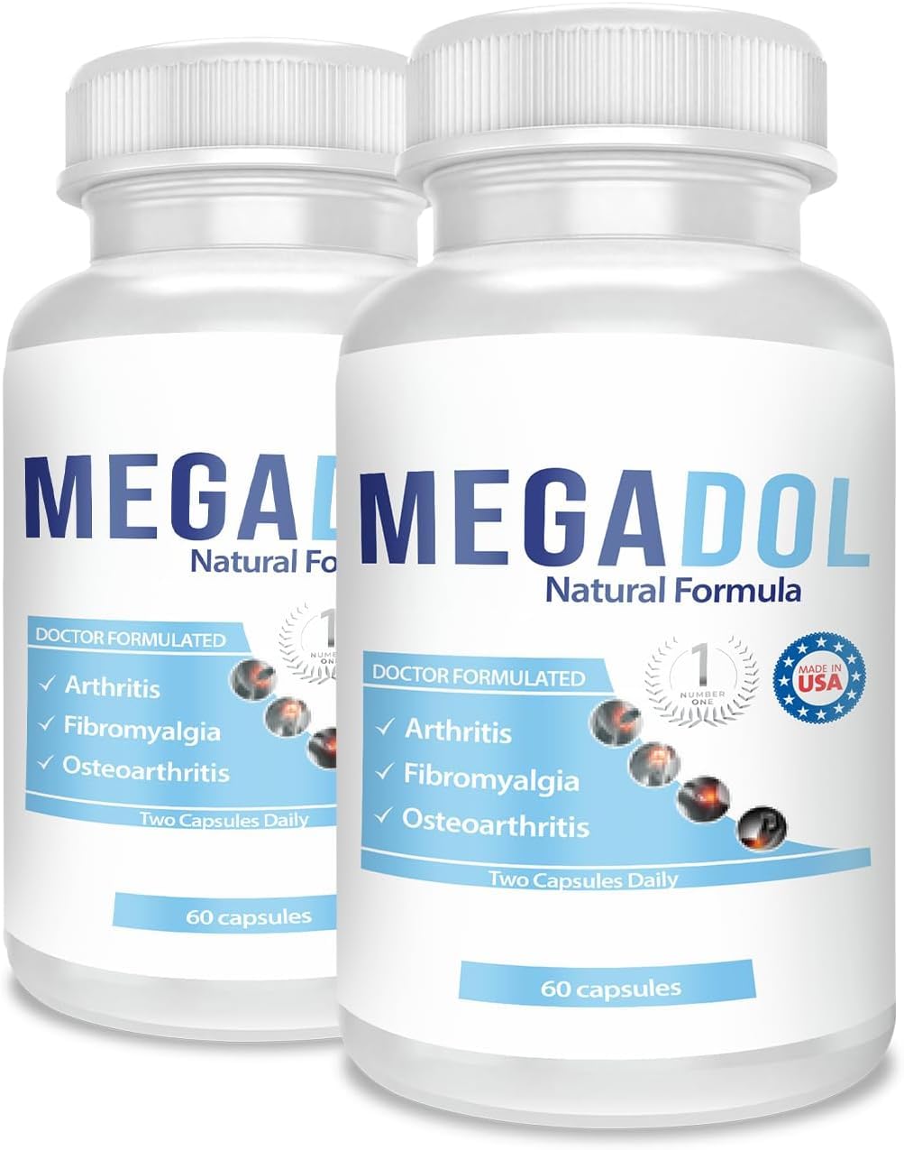 Xtreme Power Belt Megadol bottle showing the joint-support supplement for daily comfort.