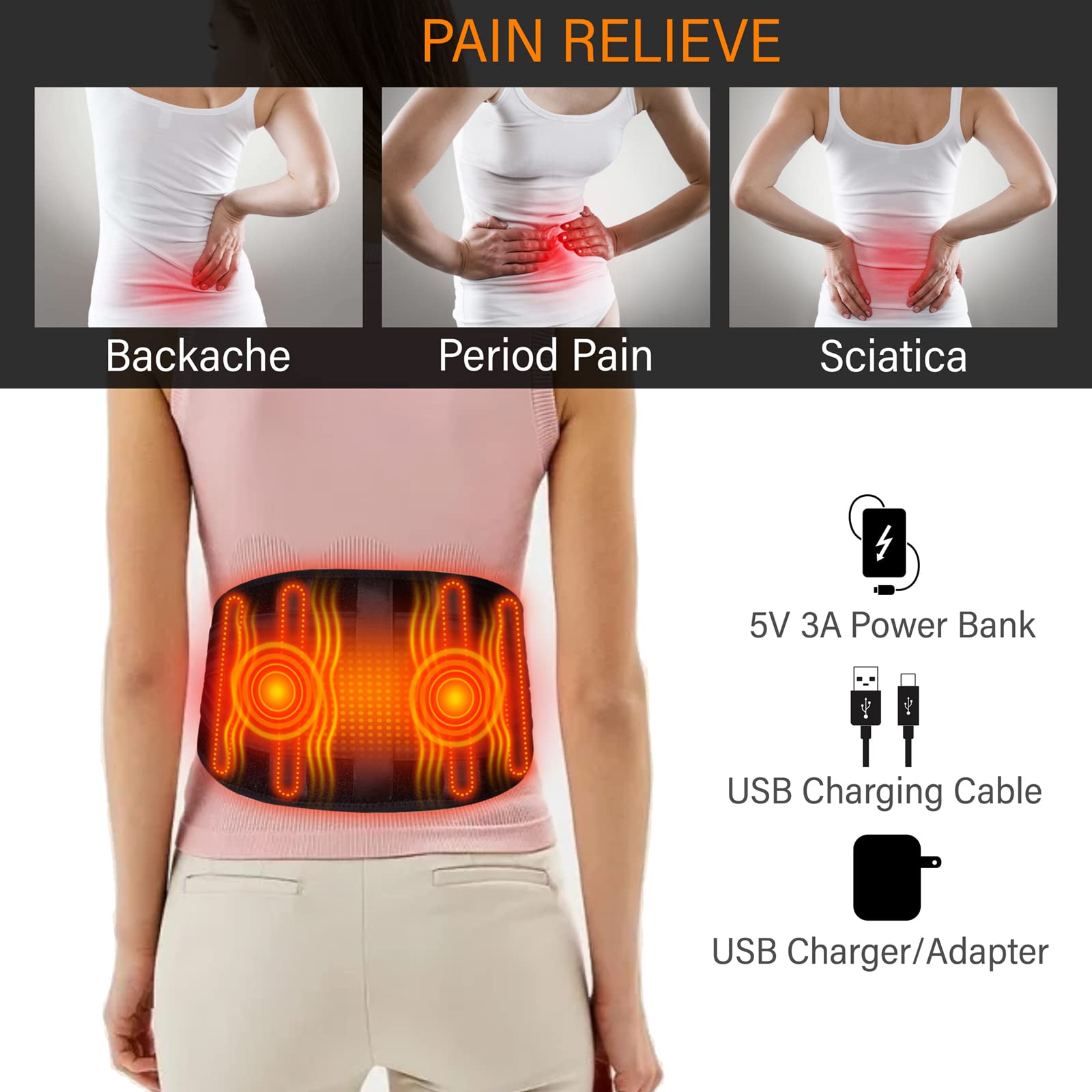 XuanMei GR back brace providing warm relief at home.