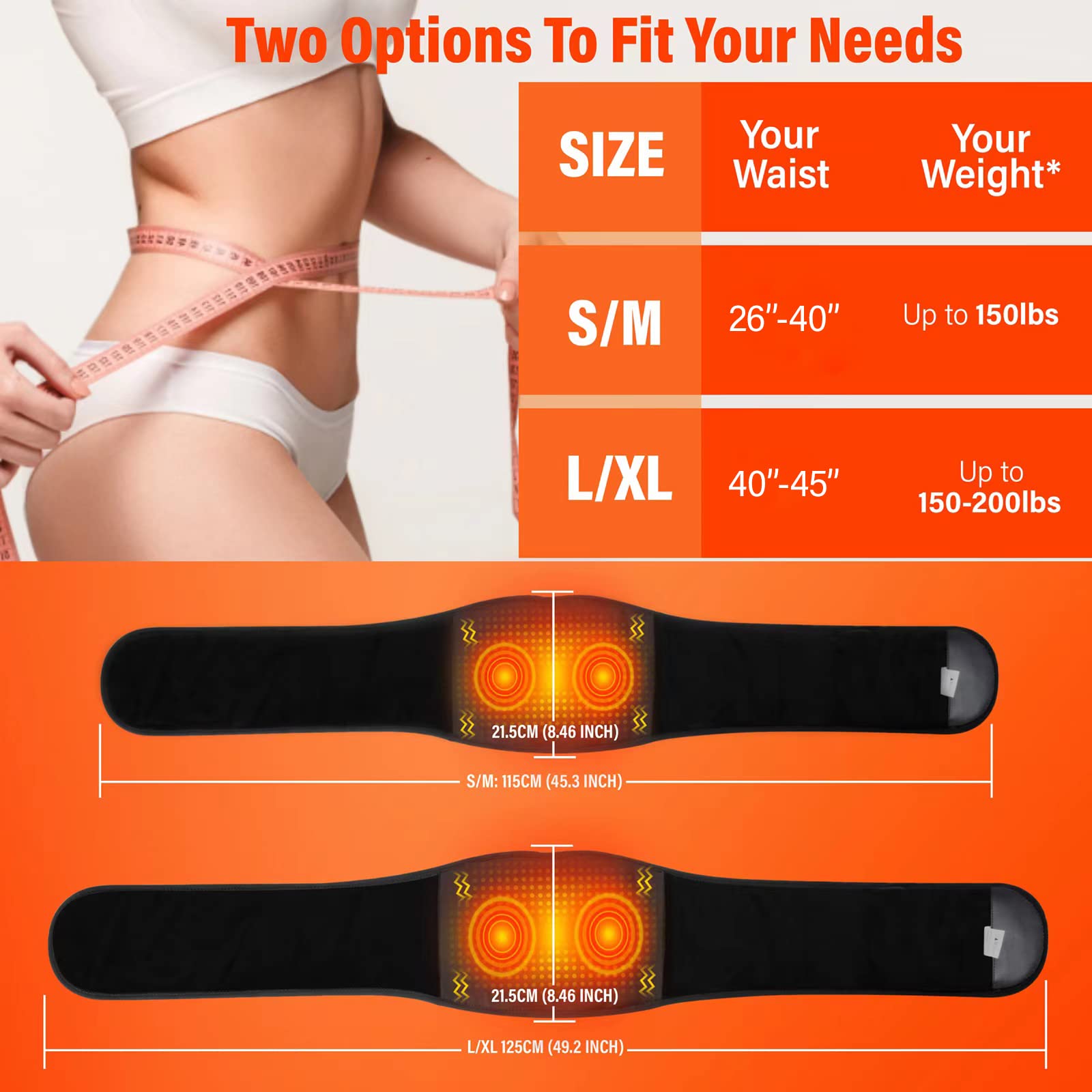 XuanMei GR heated belt in use at office for comfort.