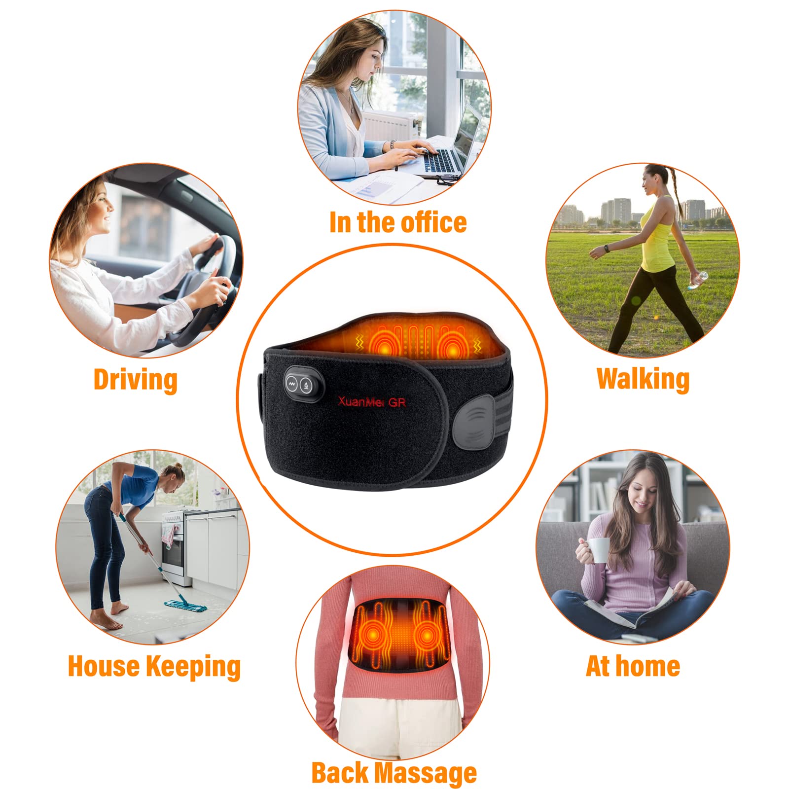 XuanMei GR heating pad with 5V 10000mAh power bank.