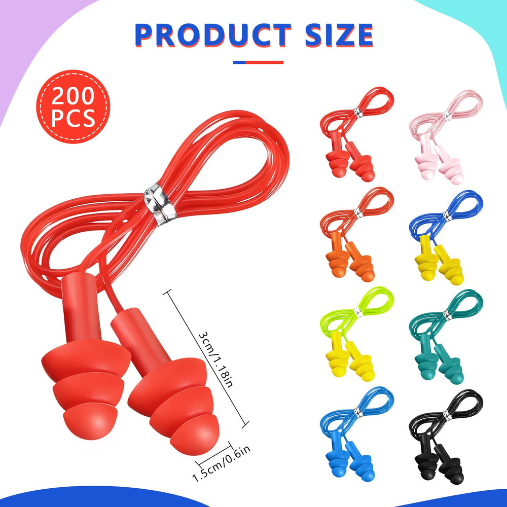 Xuhal soft silicone corded earplugs with skin-friendly material for comfort.