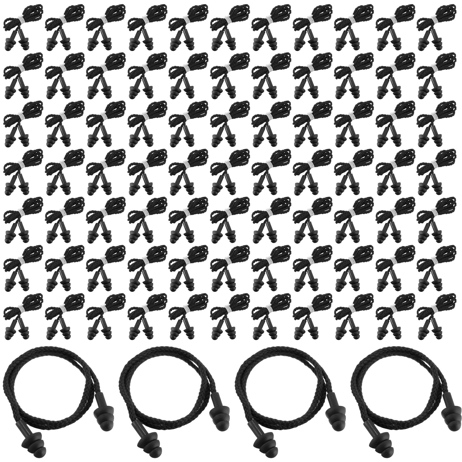 Xuhal earplugs 200-pair packaging showing individually wrapped units for sharing and reuse.