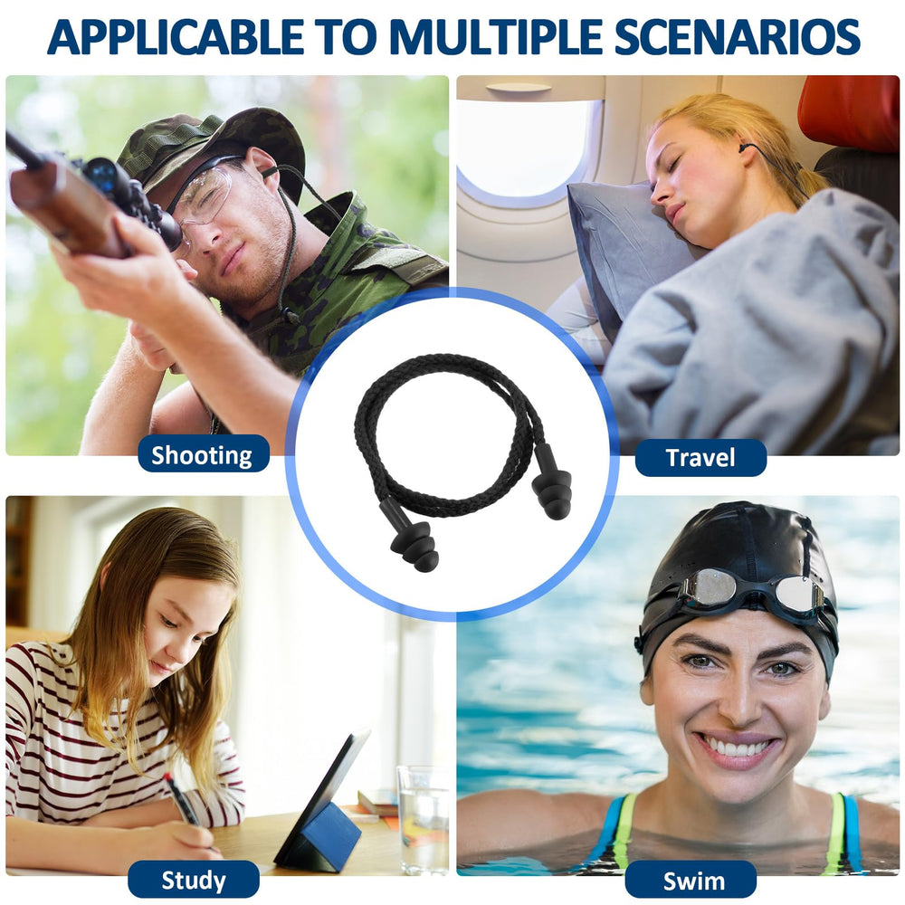 Xuhal earplugs suitable for construction, shooting ranges, and swimming environments.