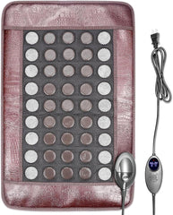 XUYU heating pad spread flat with jade and tourmaline stones for deep warmth.