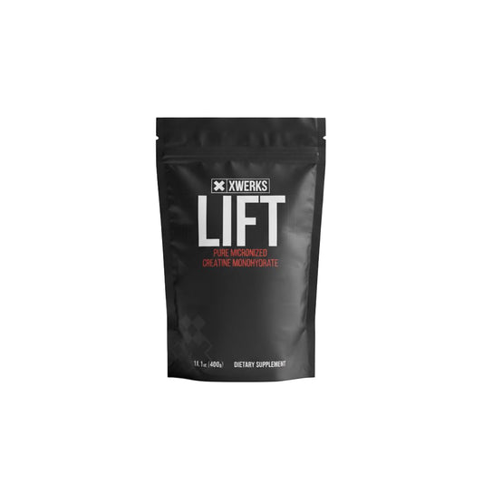 Xwerks Lift creatine powder bottle for convenient daily training support