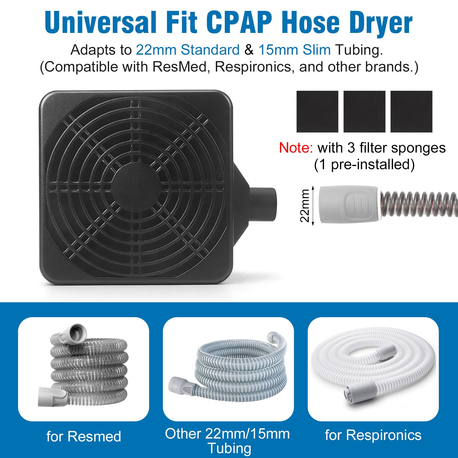 Xykzra dual hose hanger organizes hoses and masks after cleaning