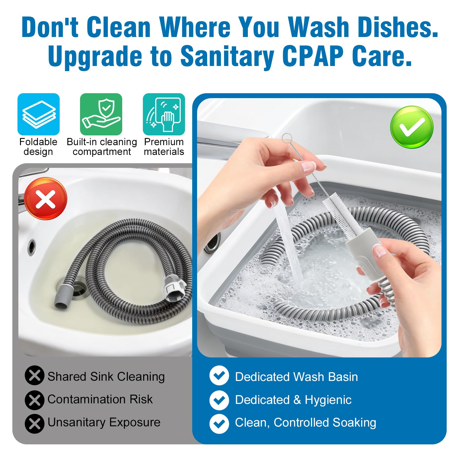 Xykzra mask brush reaches cushions and crevices for thorough cleaning