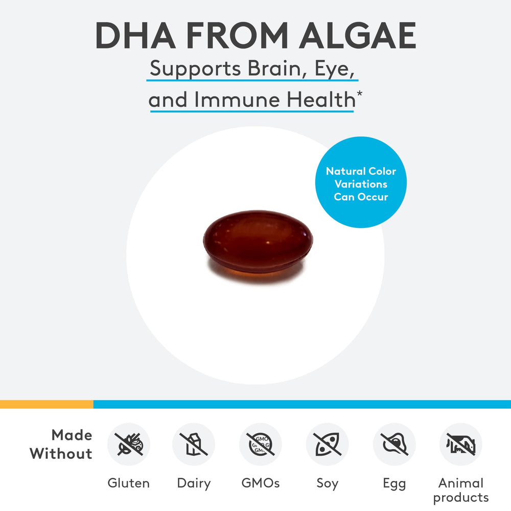XYMOGEN DHA bottle pour demonstrates simple serving and controlled daily intake.