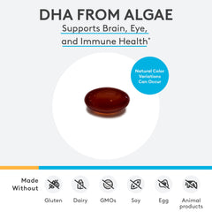 XYMOGEN DHA bottle pour demonstrates simple serving and controlled daily intake.