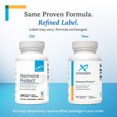 XYMOGEN Hormone Protect packaging open on clean surface, ready for a balanced routine