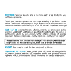 XYMOGEN Mood Food ES nutrition label shows minerals and vitamins.