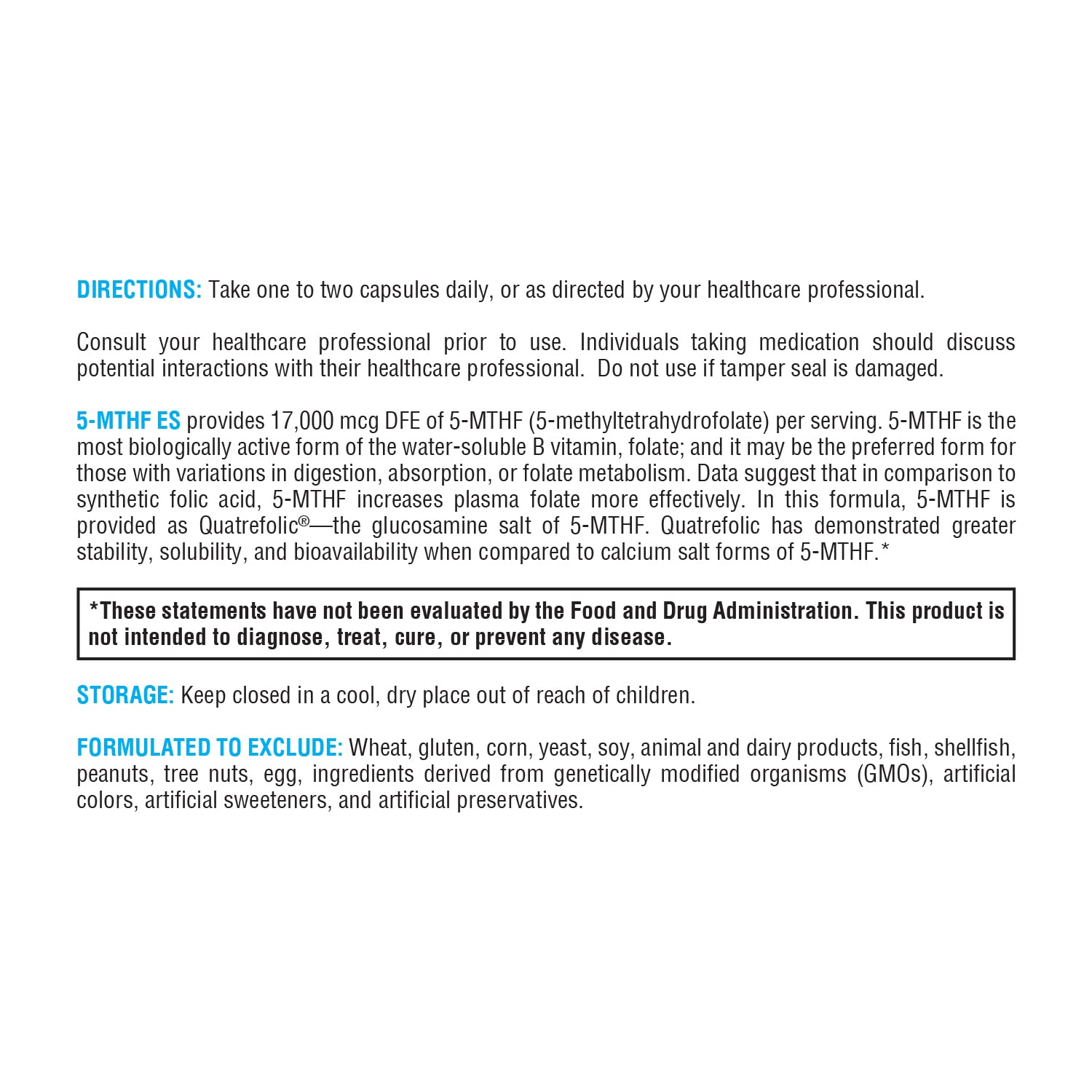 XYMOGEN 5-MTHF ES packaging highlights non GMO and allergen-free formula