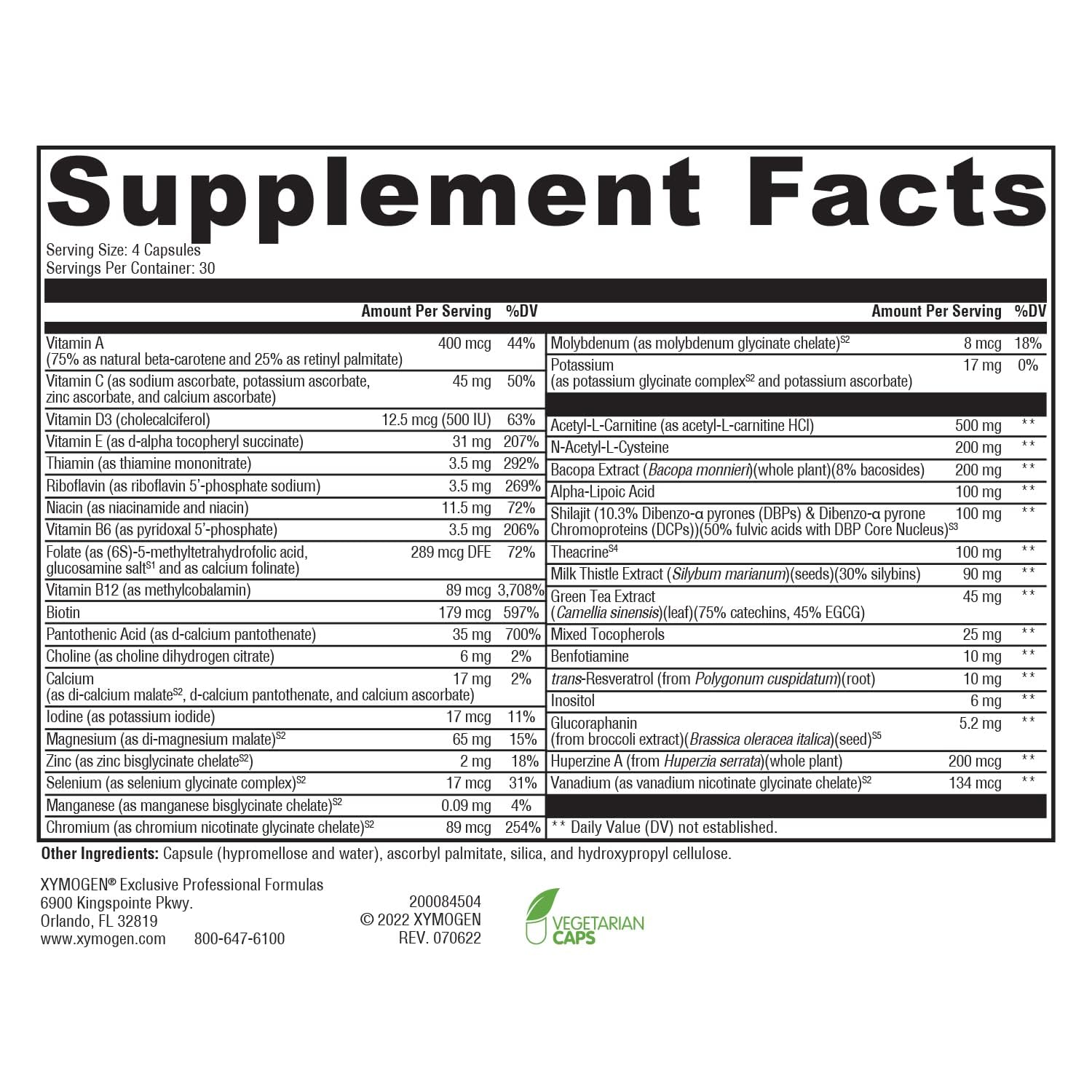 XYMOGEN ActivNutrients Performance capsules in hand for convenient daily nutrition