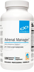 XYMOGEN Adrenal Manager bottle label highlighting daily support.