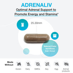 XYMOGEN Adrenaliv held in hands, convenient on-the-go stress support.
