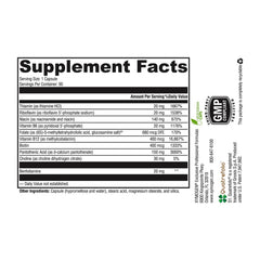 XYMOGEN B Activ capsules-closeup highlighting premium B vitamins for energy and mood support.