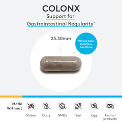 Xymogen ColonX capsules closeup shows daily supplement form