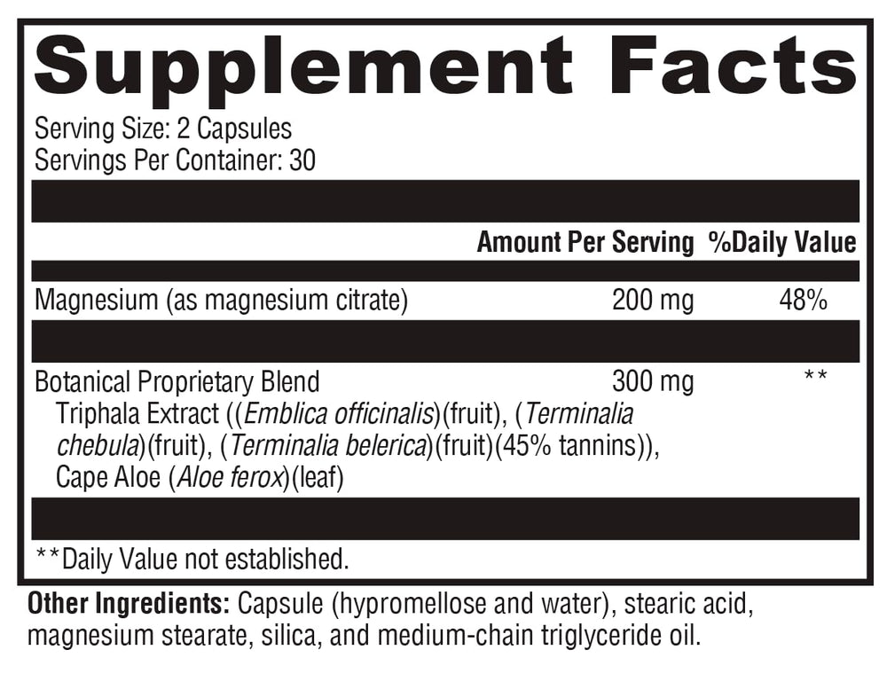 XYMOGEN ColonX nutrition label emphasizes ingredient transparency.