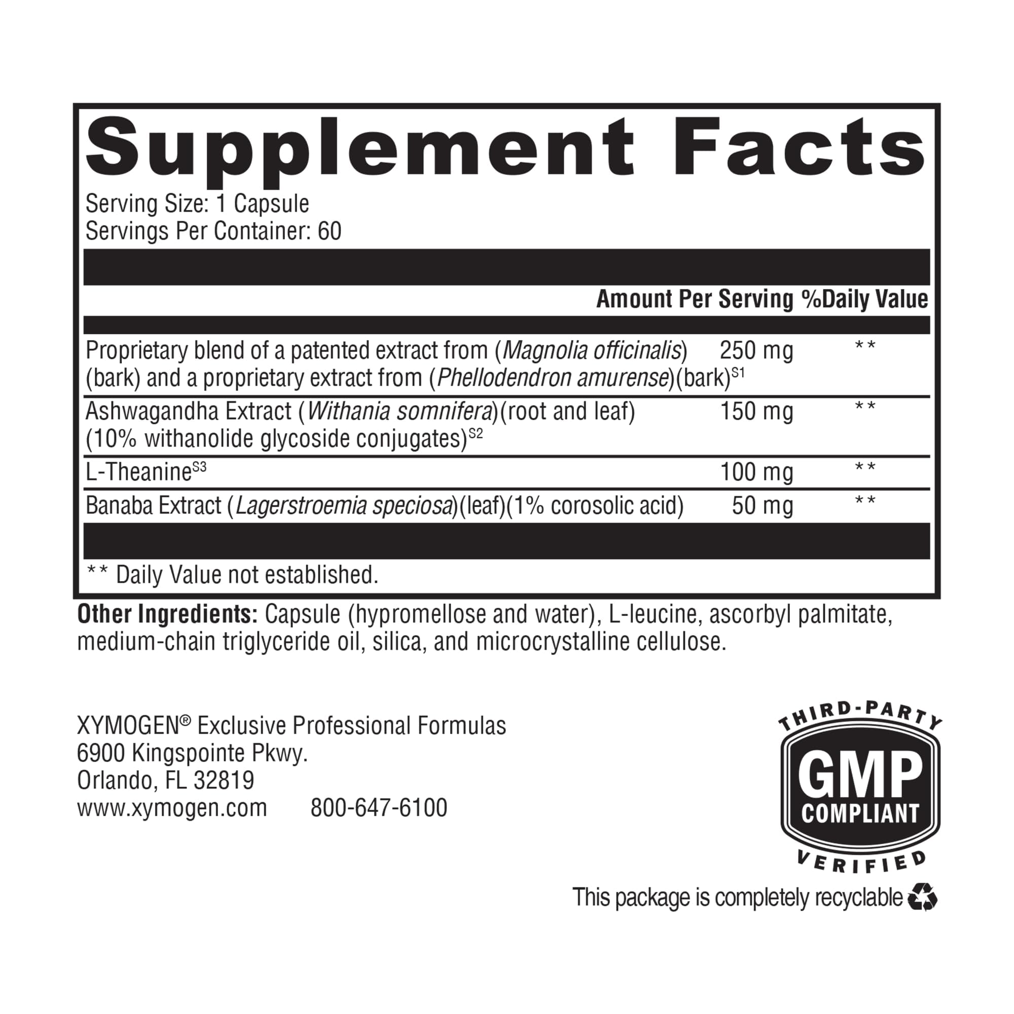 XYMOGEN Cortisolv capsules closeup highlighting convenient daily energy support.
